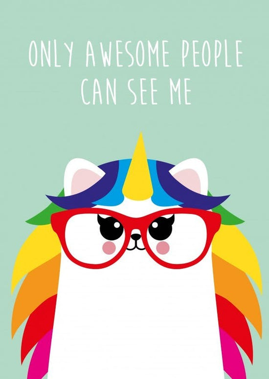 Postkaart - Only Awesome People Can See Me